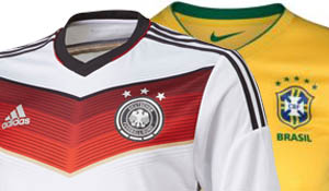 Wat wordt de opstelling van Brazilië en Duitsland?