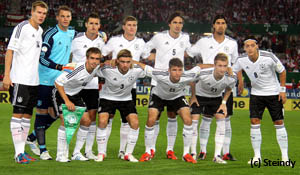 Het Duitse elftal is top favoriet om de kwartfinale te halen.